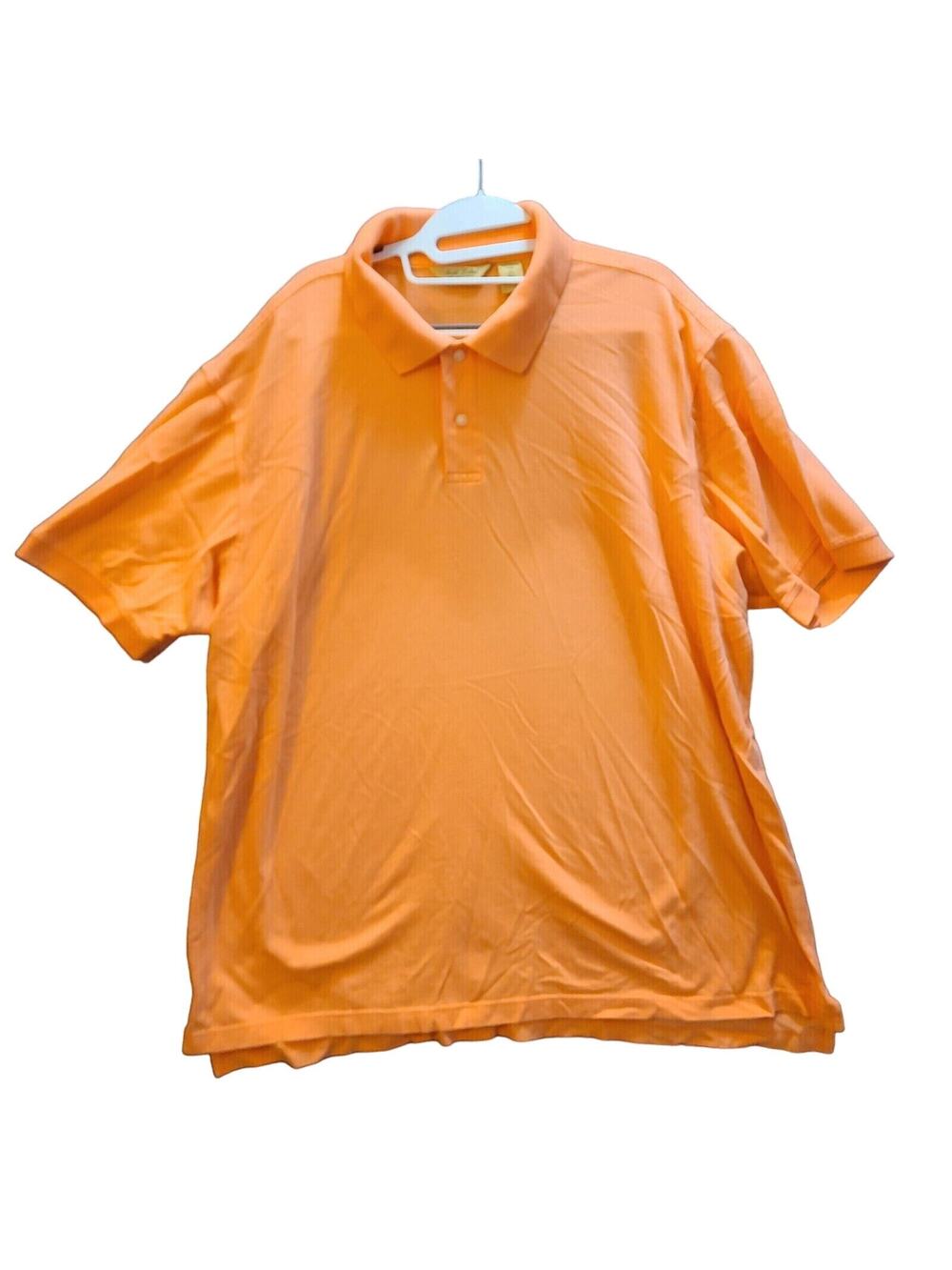 Gold Label Roundtree & Yorke Mens Polo Orange Size 2X Big 100% Cotton Pullover